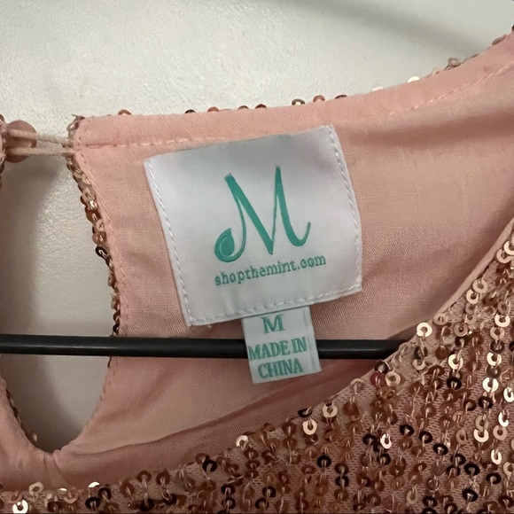 Mint Julep midnight in Paris rose gold sequin dress - Picture 4 of 4